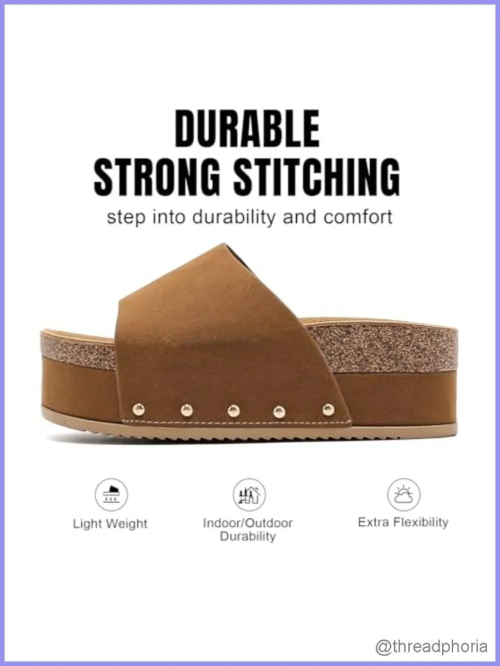Women's Suede Platform Wedge Sandals Cork Footbed Espadrille Slide